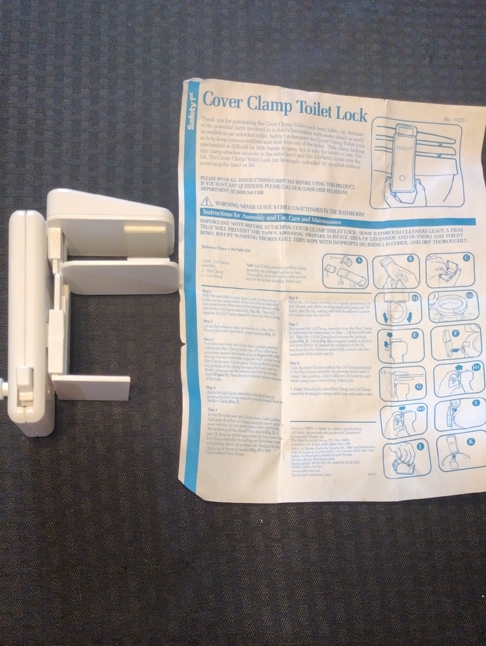Safety 1st Cover Clamp Toilet Lock - White